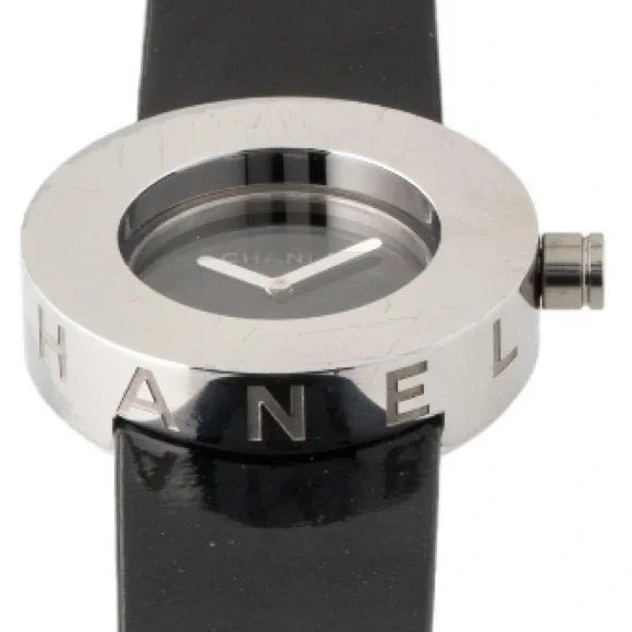 Authentic Chanel La Ronde Watch Chanel Ronde Steel Watch Silver Ivory Patent Leather Size 24mm main image 3